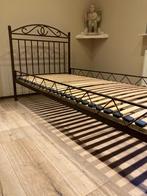 Bed, Ophalen, 90 cm, Eenpersoons, Bruin