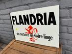 FLANDRIA emaille reclamebord, Ophalen of Verzenden, Gebruikt, Reclamebord