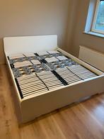 Wit Ikea bed met lattenbodems, Huis en Inrichting, Ophalen, Zo goed als nieuw, Wit