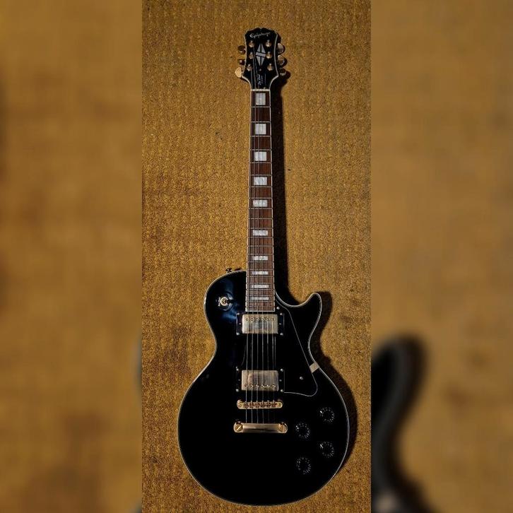 Epiphone Les Paul Custom Ebony, Muziek en Instrumenten, Snaarinstrumenten | Gitaren | Elektrisch, Zo goed als nieuw, Epiphone