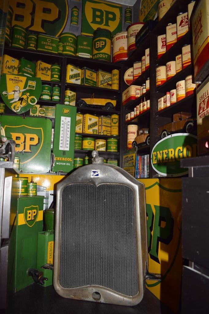 échange radiateur buick 1930 bidon huile plaque émaillée, Collections, Marques & Objets publicitaires, Utilisé, Panneau publicitaire