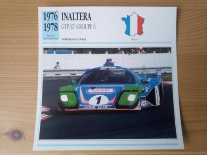 Inaltera, Jidé, MEP, Monica, Morère, MVS, Pygmee - Fiches, Collections, Marques automobiles, Motos & Formules 1, Comme neuf, Voitures