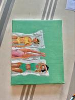 Schilderij 3 meisjes, Antiquités & Art, Art | Peinture | Abstraite, Enlèvement ou Envoi