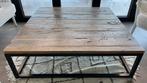 Houten salontafel van Flamant, Huis en Inrichting, Tafels | Salontafels, Ophalen, Vierkant, Zo goed als nieuw, Metaal
