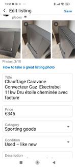 Convecteur Gaz Dru Caravane, Enlèvement, Utilisé