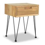 Nachtkastje VidaXL Masief Teak, Huis en Inrichting, Ophalen, Minder dan 45 cm, Zo goed als nieuw, Minder dan 55 cm