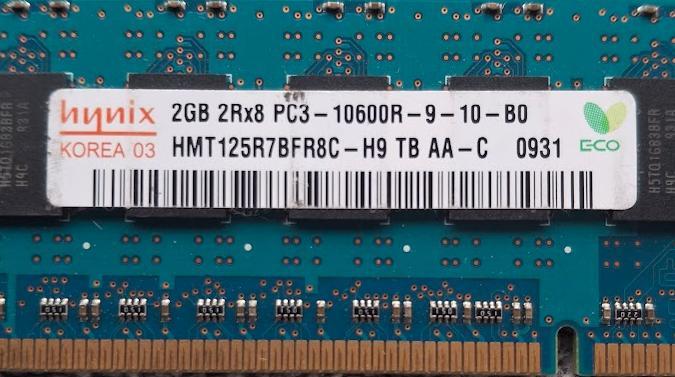 HPE 2GB DDR3‑1333 ECC Registered (RDIMM) – Dual Rank, Computers en Software, RAM geheugen, Gebruikt, 2 GB, DDR3, Ophalen