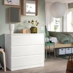 Commode IKEA MALM – 3 tiroirs – Très bon état, Enlèvement, Comme neuf, Blanc