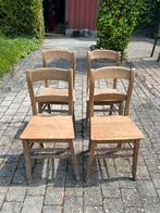 4 boerenstoelen in gebruikte staat te Hoeilaart, Antiek en Kunst, Antiek | Meubels | Stoelen en Sofa's, Ophalen