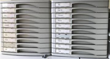 bureaukasten - archief, Huis en Inrichting, Kasten | Roldeurkasten en Archiefkasten, Ophalen, Gebruikt