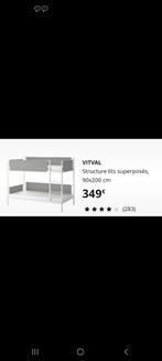 Lit superposé en tres bon état, Maison & Meubles, 90 cm, Comme neuf, Enlèvement, Blanc