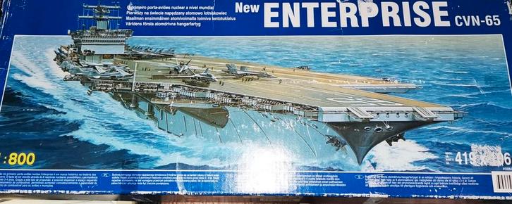 USS Enterprise (CVN-65) ,1/800 motor aangedreven  in verp., Hobby en Vrije tijd, Modelbouw | Boten en Schepen, Nieuw, 1:200 of kleiner