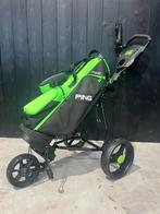 Golf kids PING tas + trolley, Sport en Fitness, Golf, Ophalen of Verzenden, Zo goed als nieuw, Golfkar, Ping