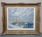 Victor JAMOTTE, Aan de kade, Antiek en Kunst, Ophalen of Verzenden