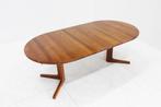 Vintage Deense ronde uitschuifbare eettafel tafel massief, Ophalen
