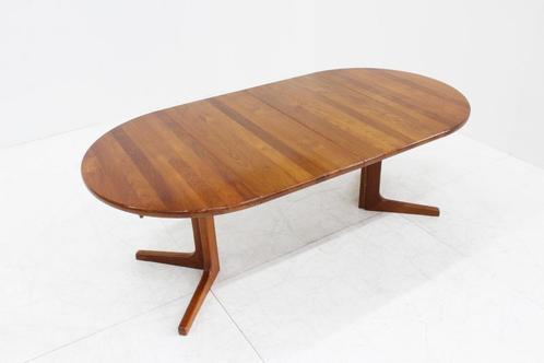 Vintage Deense ronde uitschuifbare eettafel tafel massief, Antiek en Kunst, Antiek | Meubels | Tafels, Ophalen