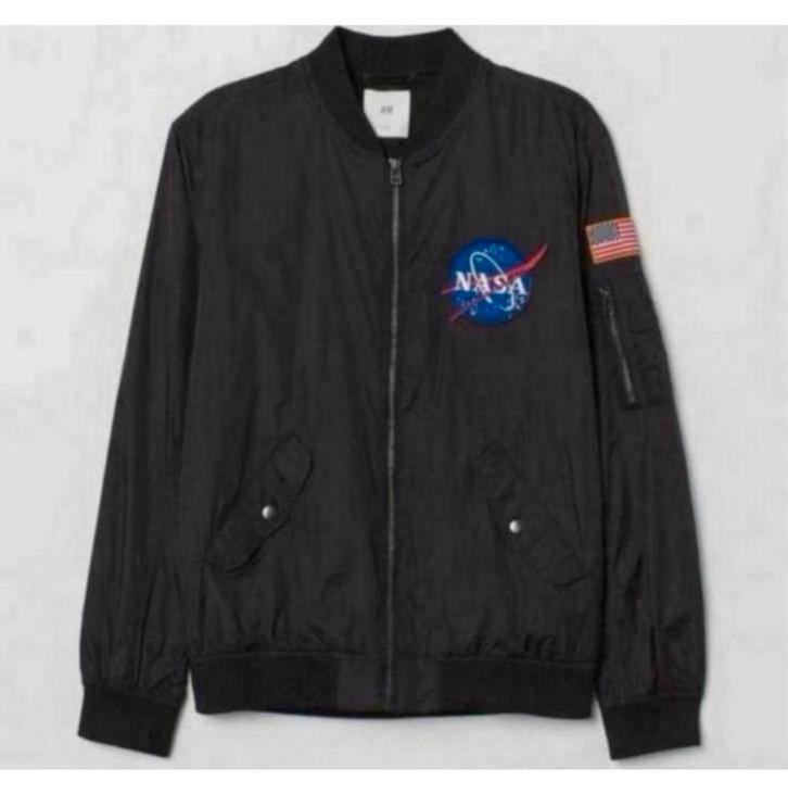 Veste H&M Nasa blouson bomber L veste pilote Space Travel, Vêtements | Hommes, Pulls & Vestes, Comme neuf, Taille 52/54 (L), Noir