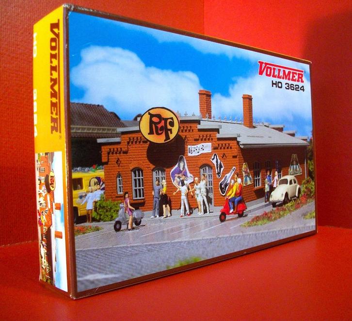 Rock Bar - Nachtclub - Dansen... Vollmer H0 1:87, Hobby en Vrije tijd, Modeltreinen | H0, Nieuw, Brug, Tunnel of Gebouw, Gelijkstroom of Wisselstroom