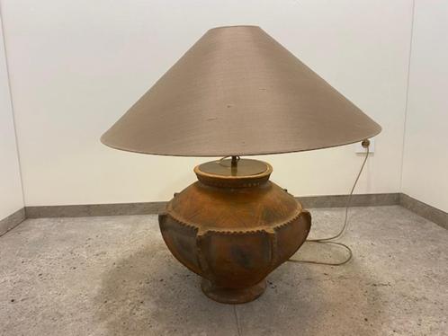 Bozo vaas als lampekap, Huis en Inrichting, Lampen | Lampenkappen, Zo goed als nieuw, 50 cm of meer, Rond, Bruin, Rood, Ophalen