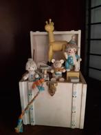 Houten bewegende muziekdoos, Ophalen