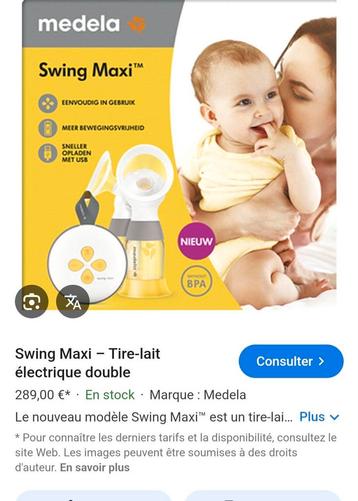  Tire-lait électrique double Medela Swing Maxi  beschikbaar voor biedingen