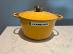 Le Creuset Signature hoge braadpan 24 cm Ombre geel, Gietijzer, Ophalen of Verzenden, Zo goed als nieuw, Keramische plaat
