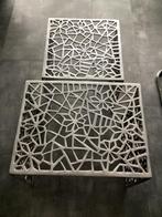 Tables gigognes en aluminium brossé, Maison & Meubles, Enlèvement, Comme neuf, Métal