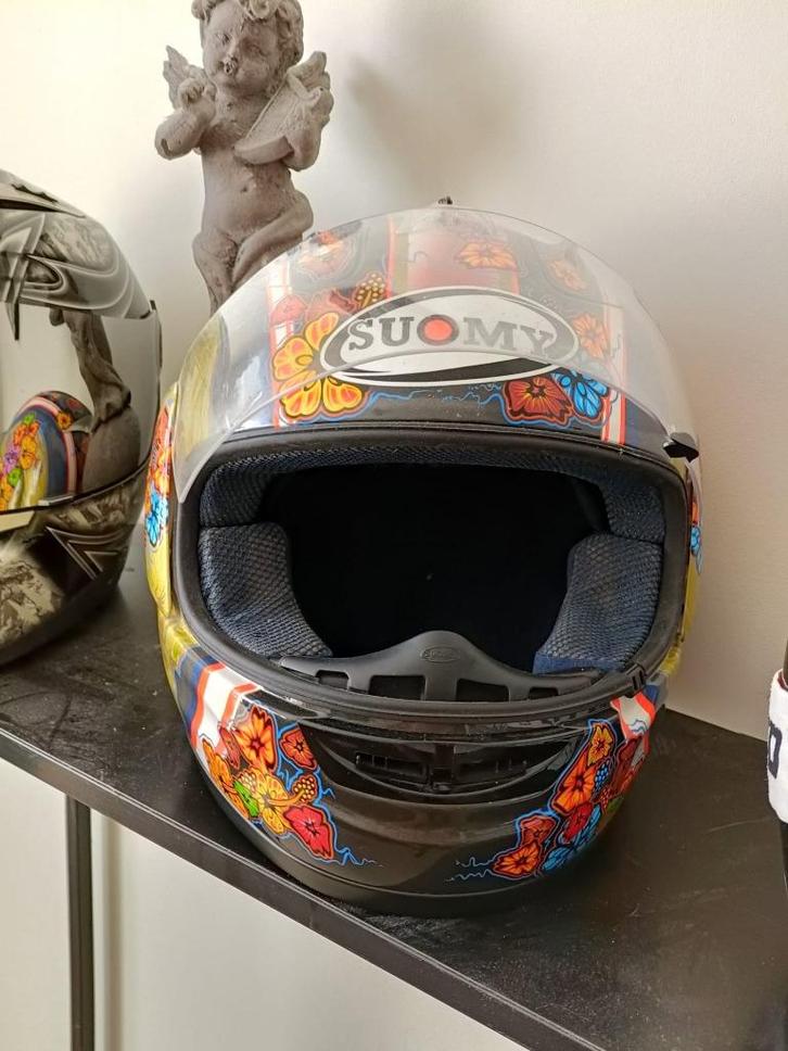 Suomy Spec 1R Extreme Flower and Skull Helm XL, Motoren, Kleding | Motorhelmen, Integraalhelm, XL, Overige merken, Tweedehands