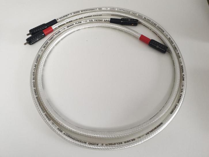 Wireworld SILVER Eclipse 5 RCA interconnect, Audio, Tv en Foto, Audiokabels en Televisiekabels, Gebruikt, Interlink-kabel, Minder dan 2 meter