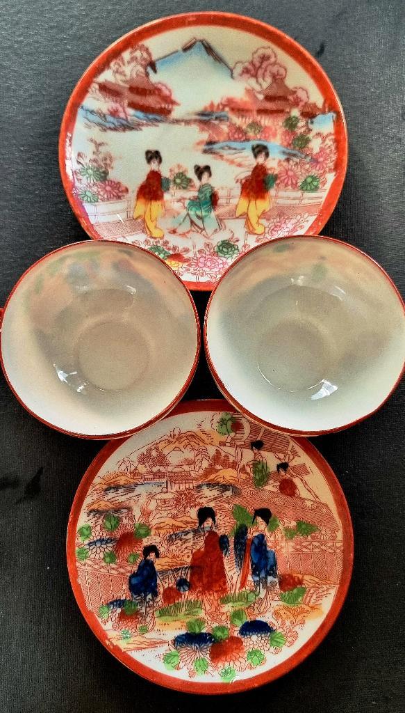 Service à thé japonais vintage en porcelaine fine, '20-'40, Antiquités & Art, Antiquités | Porcelaine, Envoi