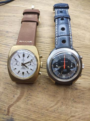 Chronographe vintage Nitella et arly  beschikbaar voor biedingen