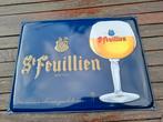 Reclame bord St.Feuillien metaal 40x30cm groot, Verzamelen, Ophalen of Verzenden, Zo goed als nieuw