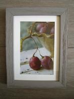 Cadre photo 10 x 15 en bois taupe avec passe partout, Enlèvement ou Envoi, Utilisé