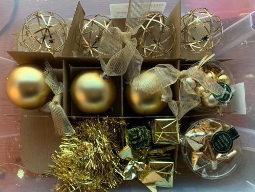 Kerstversiering kerstballen goud, Divers, Noël, Utilisé, Enlèvement ou Envoi