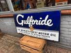 Ancien panneau d'affichage en émail Gulfpride, Enlèvement, Utilisé, Panneau publicitaire