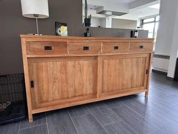 Hoge dressoir teak 200x50x105 (cm) 2 STUKS beschikbaar voor biedingen