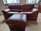 Mooie sofa 3 pers in Leder Cognac (GVH05), Ophalen, Gebruikt