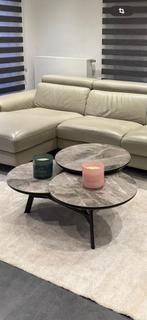 Table de salon, Maison & Meubles, Marbre ceramique brillant, Rond, 50 à 100 cm, Comme neuf