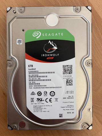 Disque dur 6Tb (6000Gb) SEAGATE IRONWOLF ST6000VN0033