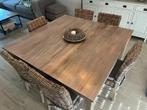 teaktafel+stoelen william Winston collectie (ook apart tk), Huis en Inrichting, Tafels | Eettafels, Ophalen, Vijf personen of meer