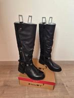 Laars met denim chaussea. Maat 37. Nooit gedragen., Kleding | Dames, Schoenen, Chaussea, Ophalen of Verzenden, Nieuw