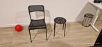 Ikea Chair and Stool, Ophalen, Kunststof, Twee, Zwart
