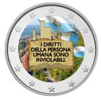 2 euro San Marino 2024 Burgerrechten gekleurd, 2 euro, San Marino, Ophalen of Verzenden