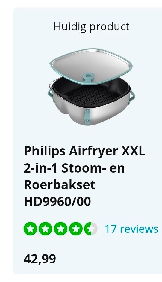 Philips Accessoire voor Airfryer XXL van 8,3 l, Electroménager, Balances, Enlèvement