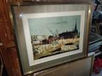 lithographie village signe raymond coumans, Ophalen of Verzenden