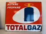 TOTAL GAZ emaille reclamebord, Verzamelen, Ophalen of Verzenden, Gebruikt, Reclamebord
