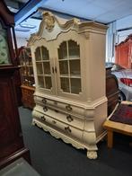 antiek eikenhouten vitrine kabinet en voorname Bon Heuren, Antiek en Kunst, Ophalen