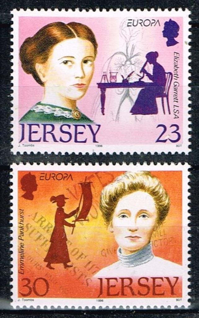 Timbres Jersey - K 4524 - femmes célèbres, Timbres & Monnaies, Timbres | Europe | Royaume-Uni, Non oblitéré, Envoi