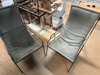 2 metalen ligstoelen, Tuin en Terras, Tuinstoelen, Ophalen, Zo goed als nieuw