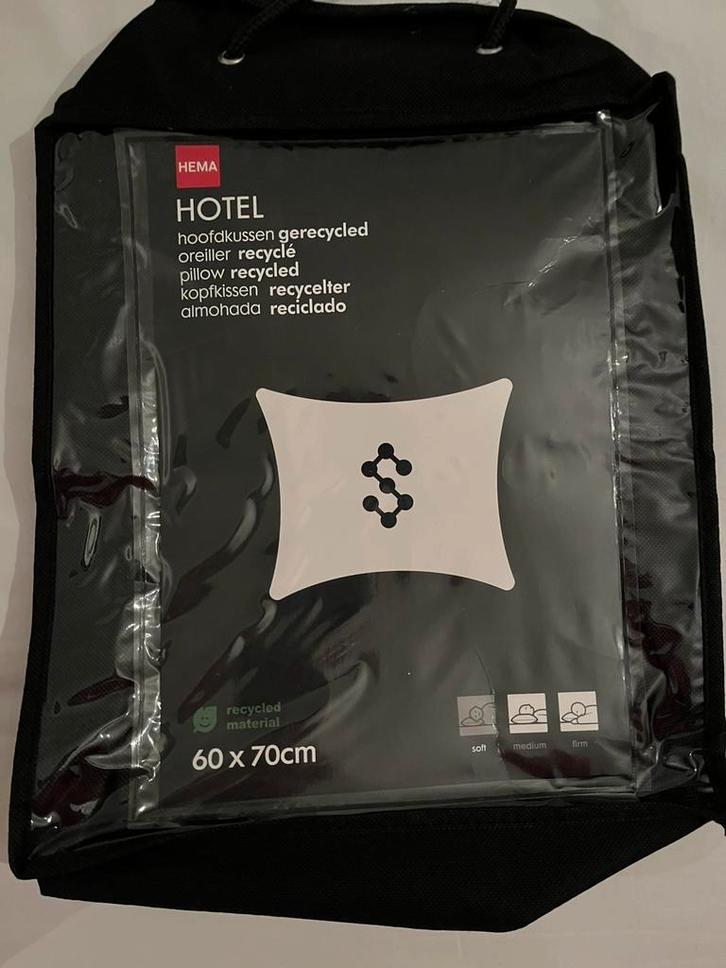 hoofdkussen - recycled PET 60x70 - zacht, Maison & Meubles, Chambre à coucher | Linge de lit, Comme neuf, Oreiller, Enlèvement ou Envoi